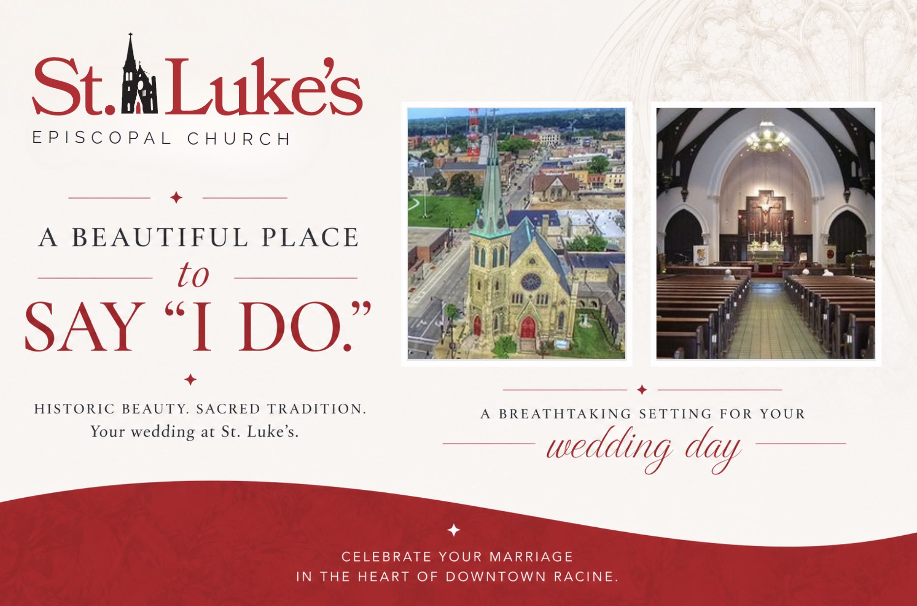 St Lukes wedding venue downtown racine